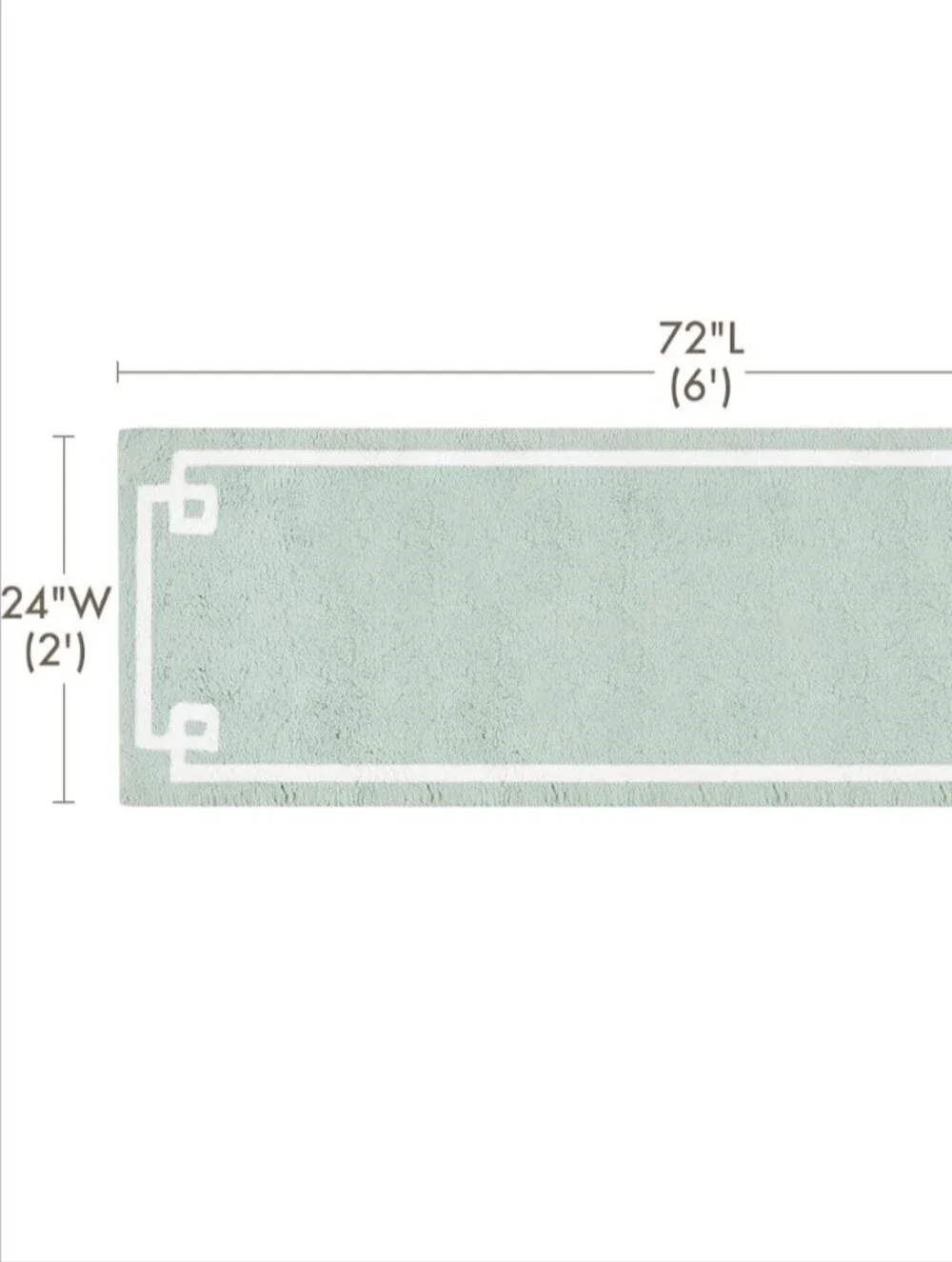 Madison Park Evan 100% Cotton Plush Tufted Spa Bath Mat in Seafoam, 24